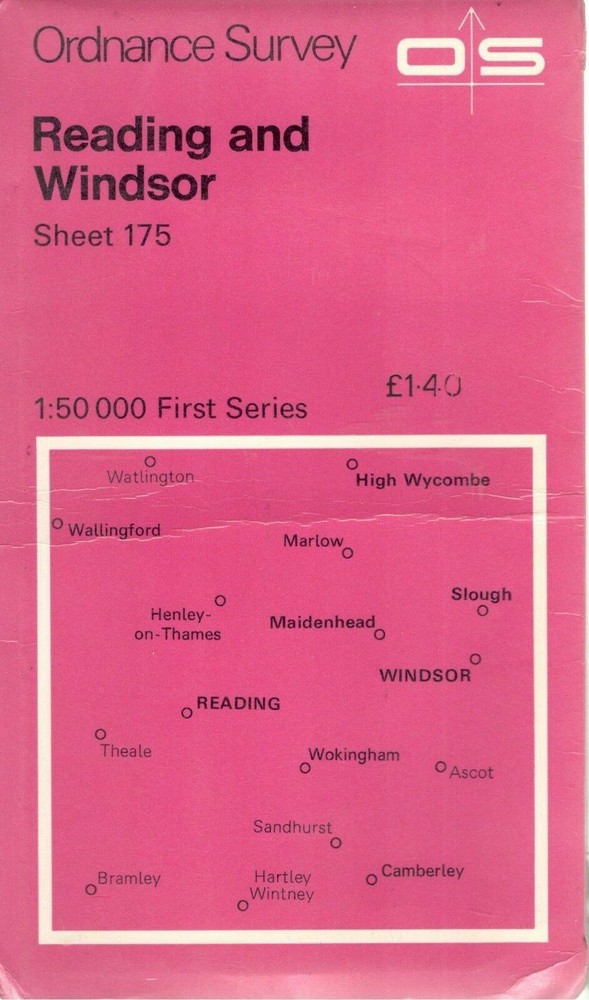 READING WINDSOR No 175 39618 1.500 000 First Series Ordnance Survey Map
