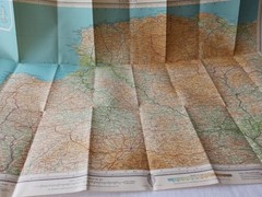 BARTHOLOMEWS REVISED HALF INCH CONTOURED MAP.. EXMOOR Vintage 1950 Paper