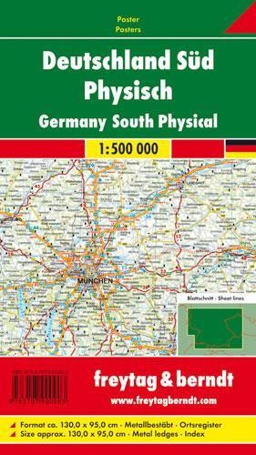Freytag-Berndt Southern Germany physical, 1:500.000, metal-bac (Map) (UK IMPORT)