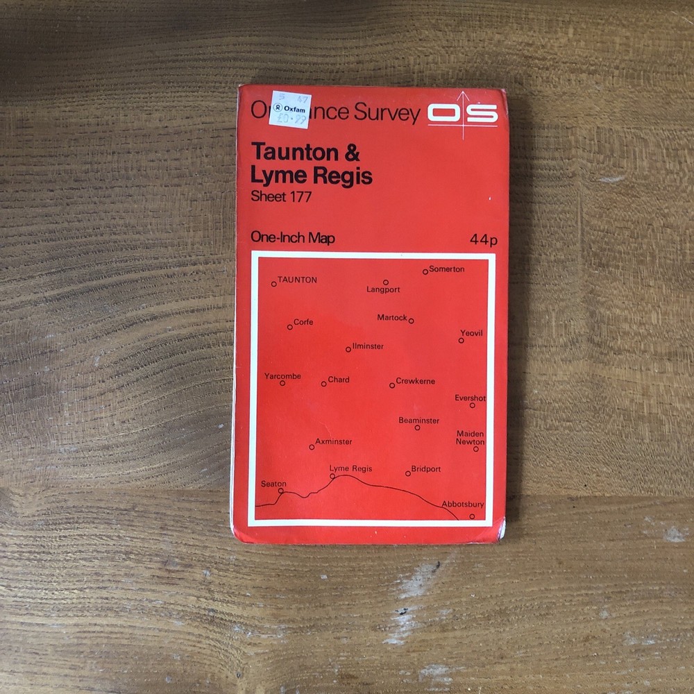 Taunton & Lyme Regis – Old 1970 Ordnance Survey One-Inch Map Sheet 177