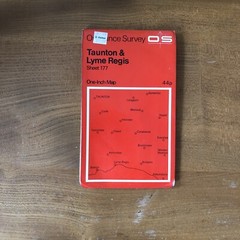 Taunton & Lyme Regis – Old 1970 Ordnance Survey One-Inch Map Sheet 177
