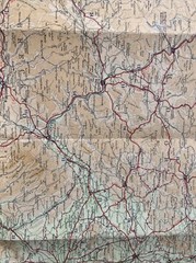 S WALES & SEVERN Cloth Map 4 Bartholomew RAC Quarter Inch Gloucester Cardigan