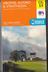 Ordnance Survey Explorer Map 1:25,000 OL59 Aboyne, Alford & Strathdon (CURRENT)