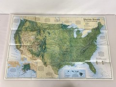 Lot of 2 Nat Geo United States Maps 1987-1996