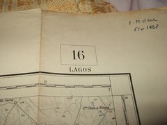 Vintage 1942 Ed The Manchurian Candid Cadastral Map of Lagos Portugal 1:200:000