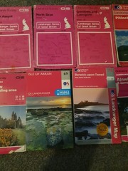 Ten OS Maps Scotland Thurso Assynt Skye Cairngorm Crieff Islay Glasgow Arran Etc