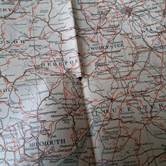 Vintage Geographia Map England & Wales, Paper Map