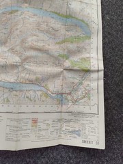 OS Ordnance Survey One Inch Cloth Map, 1961 Loch Arkaig Sheet 35