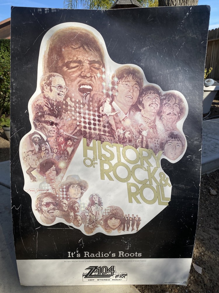RARE Drake Chenault ‘78 History Of Rock N Roll Promo Poster WZEE Z-104 Madison