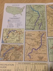 1977 National Geographic Wild & Scenic Rivers Map Poster USA River Systems