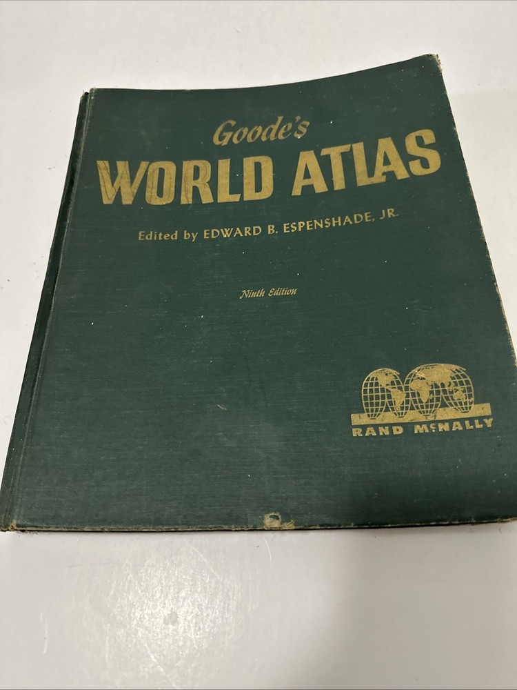 Goode’s World Atlas, 9th Edition, 1953 Hardcover