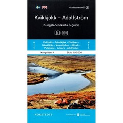 Sweden Kvikkjokk – Adolfström. Kungsleden hiking trail map & guide – part 4