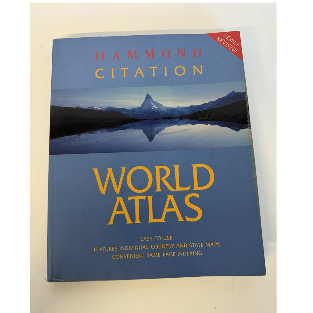 Hammond Citation World Atlas Newly Revised Paperback English Maps 300+ Pages