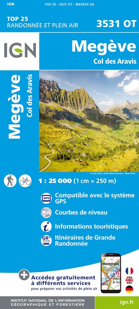 Megève / Col des Aravis (Map) TOP 25 (UK IMPORT)