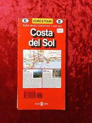 Vintage Costa Del Sol Tourist Map Spain Andalucia Granada Malaga 1990s Fold Out