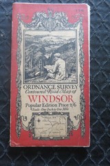 Vintage Ordnance Survey Popular Edition 1 Inch Cloth Map, Windsor