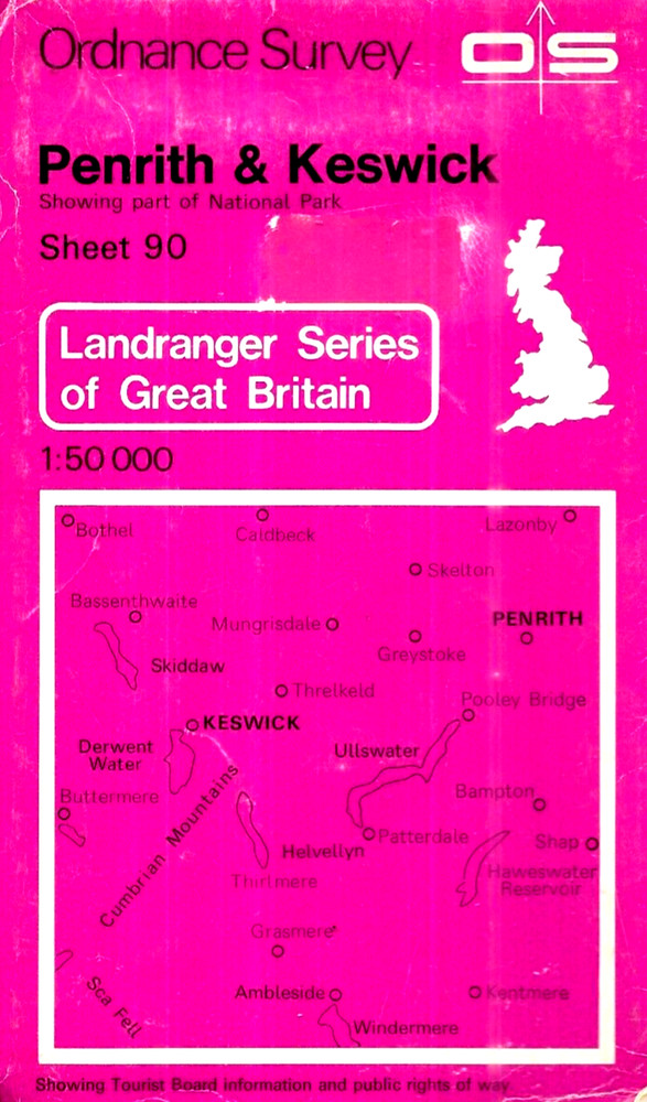 Ordnance Survey Sheet 90 Penrith & Keswick