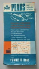 RAC Map Peaks & Adjoining Localities with Town Plans 1970’s 1.6 miles to 1 inch