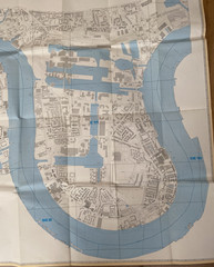 The London Docklands Map 1988 Jones Lang Wootton Large format appr.150 x 100 cms