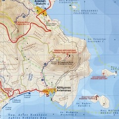Greece Island: Kythera Terrain Map 346 walking hiking driving 1:35K tourist info