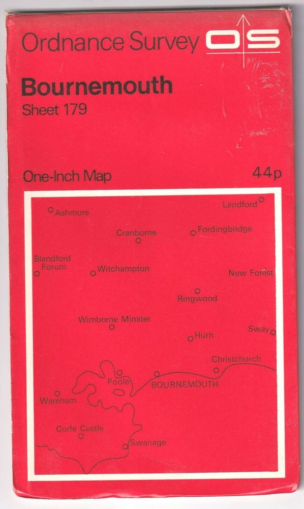 ORDNANCE SURVEY ONE INCH MAP: BOURNEMOUTH