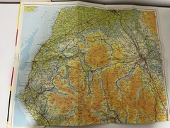 Vintage Lake District Map 30 Miles Around Johnson & Bacon