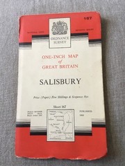 1963 Ordnance Survey Seventh Series One Inch Map 167 Salisbury (incl Tidworth)
