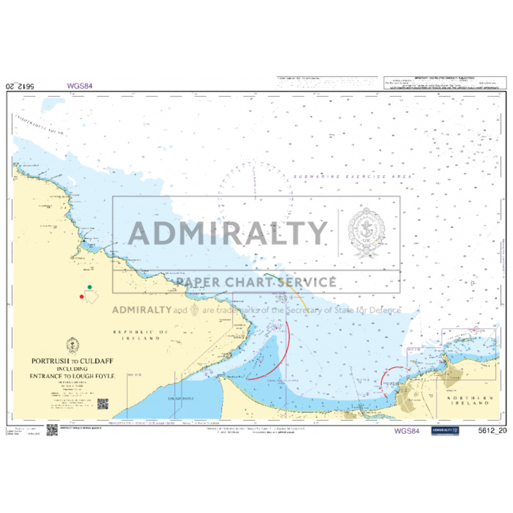 Admiralty Small Craft Chart 5612_20: Portrush to Culdaff including Entrance to L