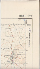 Ordnance Survey 1:25,000 First Series Map Sheet SP 45 Priors Marston