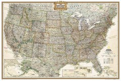 United States Executive Map [Poster Size and Tubed]: Reference Maps by Nat Geo M