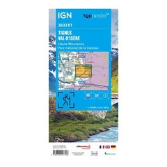 France 1:25K map 3633ET Tignes Val D’Isere Haute Maurienne Vanoise Alps hiking