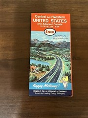 1962 Enco Central and Western United States and Adjacent Canada Map