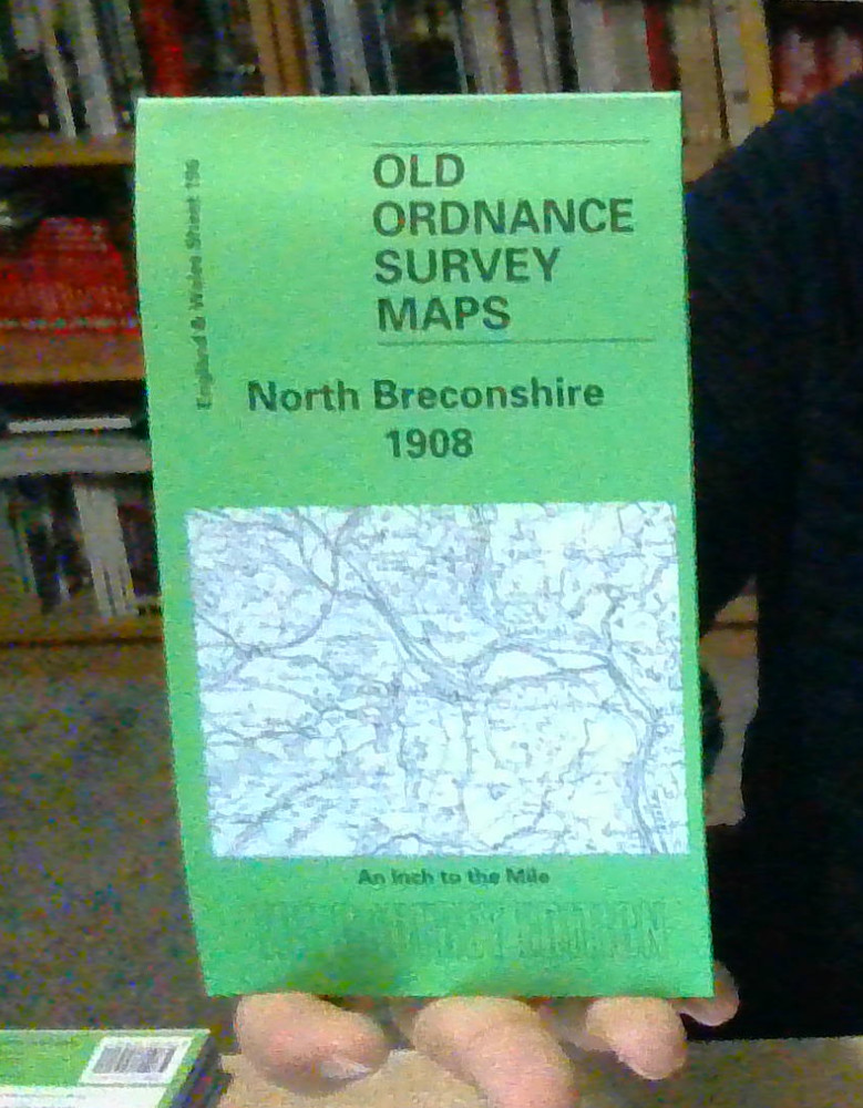 MAP OF North Breconshire 1908 One Inch Sheet 196 by Edward Parry NEW
