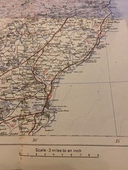 Vintage Motoring and Hiking Map R North East Scotland 1930s Aberdeen – Buckie