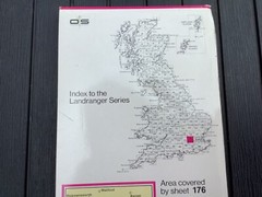 OS Ordnance Survey Landranger Map 176 West London area – 1990