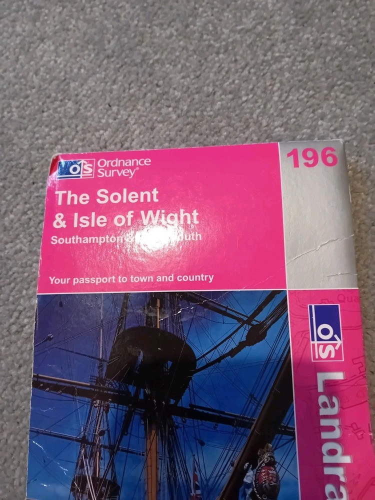 The Solent & Isle of Wight by Ordnance Survey Landranger 196