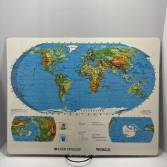 17″ x 22″ Rand McNally Markable Map of The United States / World Two-Sided
