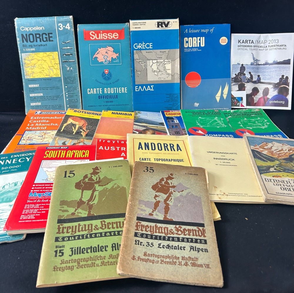 Collection of 20 Various Maps from Europe and Africa – Z#1001