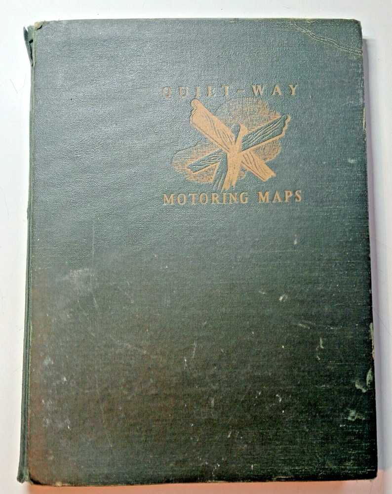 Quiet-Way Motoring Maps Price’s Motorine Oil complete approx 50miles:1inch 1930s
