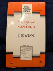 SNOWDON Vintage Ordnance Survey One Inch Map 7th series Paper Mounted 107 VGC…