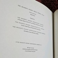 The Readers Digest Great World Atlas 1961 First Edition 6th Revise -GT38