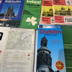 Vintage Maps Bundle Job Lot X22 Belfast Bournemouth Etc…