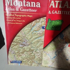 Lot of 2 DeLorme Atlas & Gazetteer Maps Oregon & Montana Topo Backroad Outdoor
