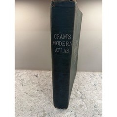 1904 Cram’s Modern Atlas The World Indexed Hardcover JL
