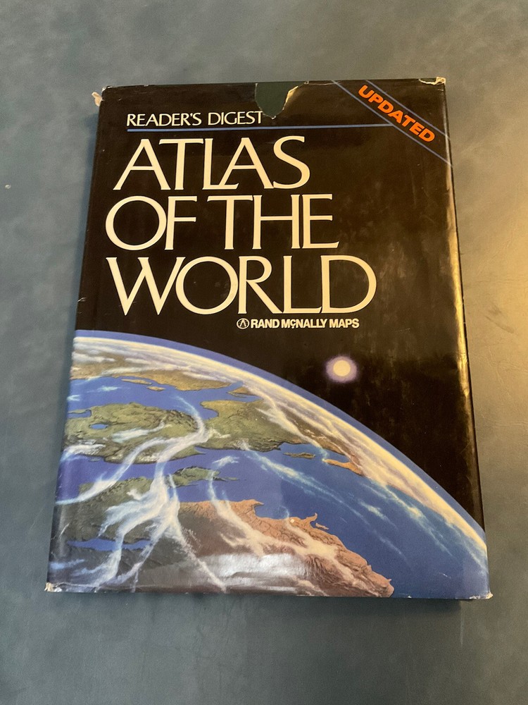 Reader’s Digest Atlas of the World Rand McNally Maps Hardcover Dust Jacket 1990