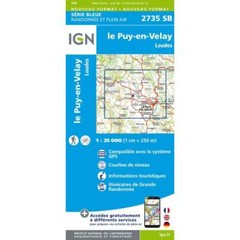 France 1:25K map 2735SB – Le Puy-en-Velay / Loudes map