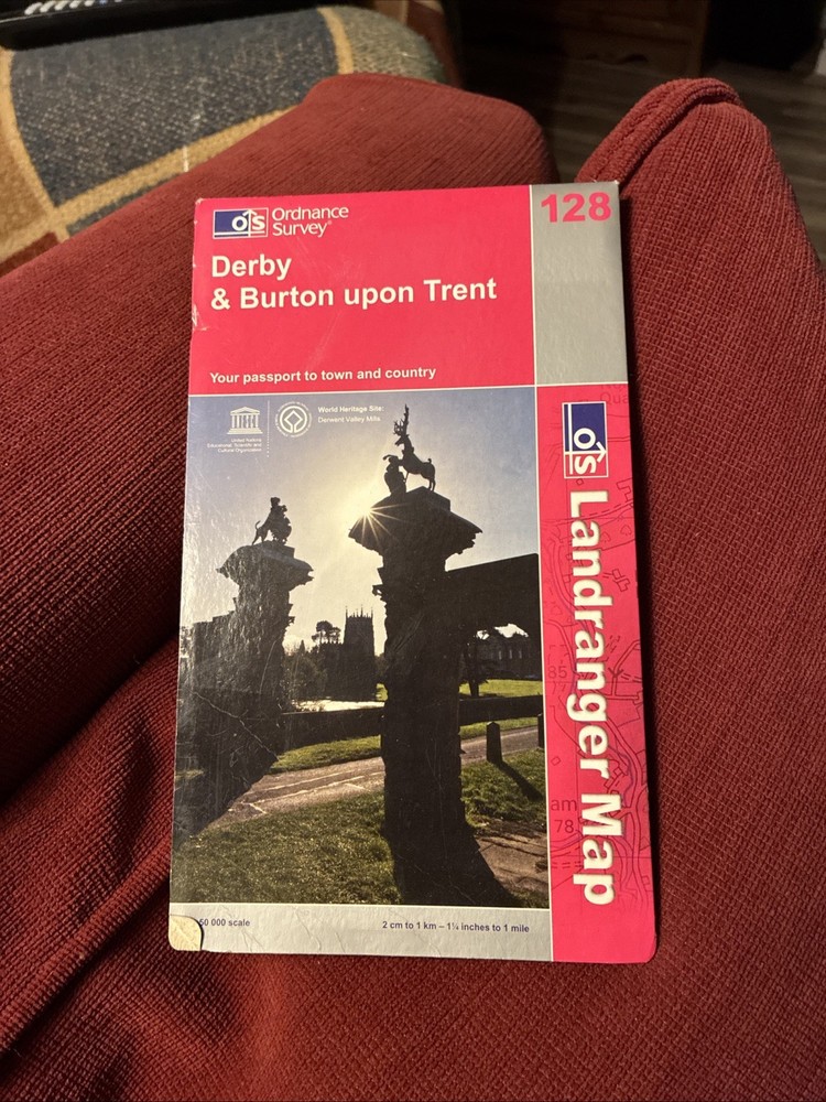 Ordnance Survey Landranger Map 128 Derby & Burton upon Trent
