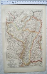 1895 The Times Plate 34 Alsace-Lorraine & Palatinate of Bavaria