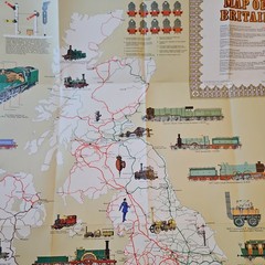 Vintage Bartholomew Railway History Map Of Britain