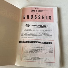 Map And Guide Of Brussels & surroundings, Girault Gilbert VINTAGE